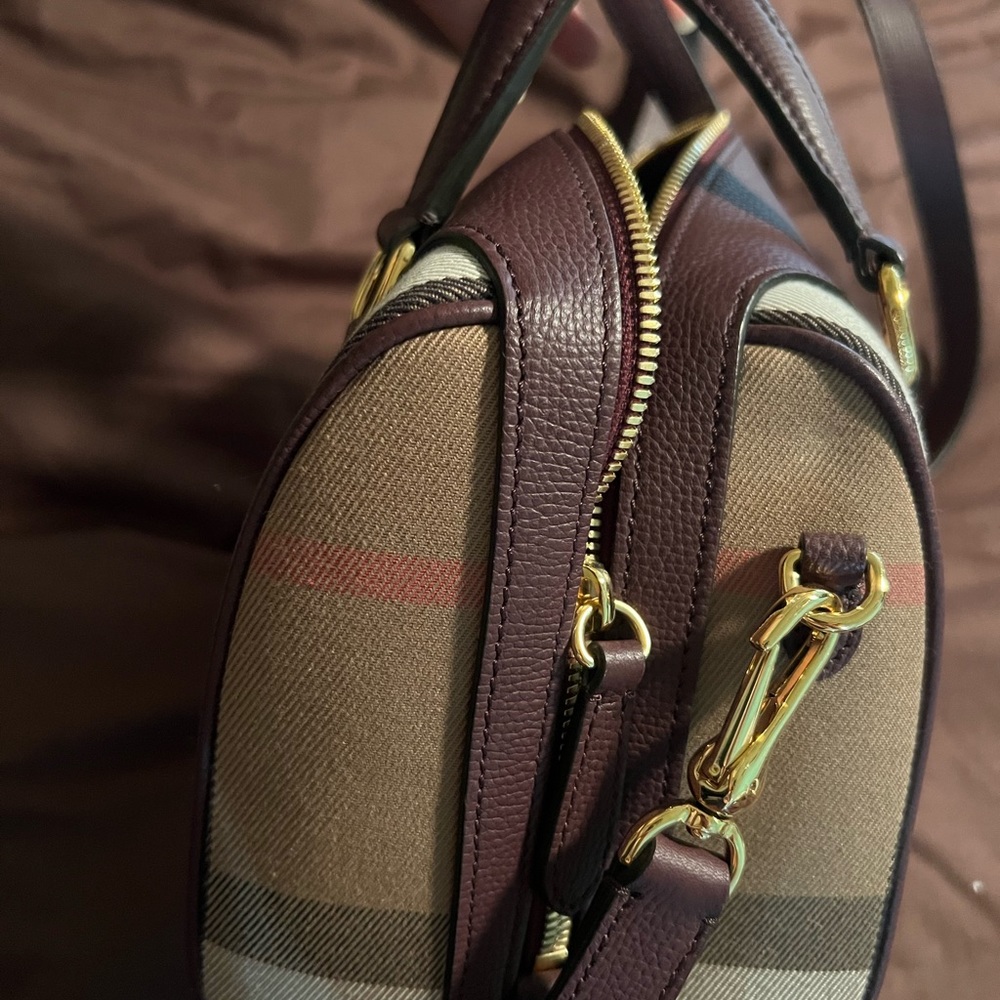 BRAND NEW BURBERRY HOUSE CHECK DERBY ALCHESTER BOWLING TOTE BAG SATCHEL - Picture 4 of 6